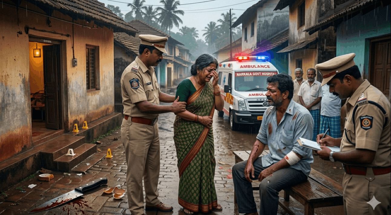 ಕಾರ್ಕಳದಲ್ಲಿ ಘೋರ ಕೃತ್ಯ: ಕ್ಷುಲ್ಲಕ ಕಾರಣಕ್ಕೆ ಹೆಂಡತಿಯಿಂದಲೇ ಗಂಡನಿಗೆ ಚೂರಿ ಇರಿತ...!