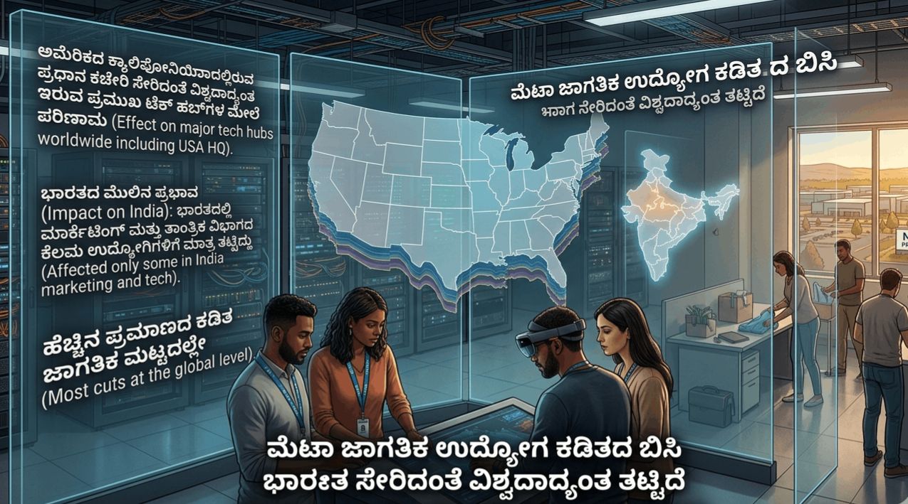ಟೆಕ್ ಲೋಕದಲ್ಲಿ ಎಐ ಮಹಾಬಿರುಗಾಳಿ: ಒಂದೇ ಬಾರಿಗೆ 8,000 ಉದ್ಯೋಗಿಗಳಿಗೆ ಲೇಆಫ್ ಶಾಕ್ ನೀಡಿದ ಮೆಟಾ..!