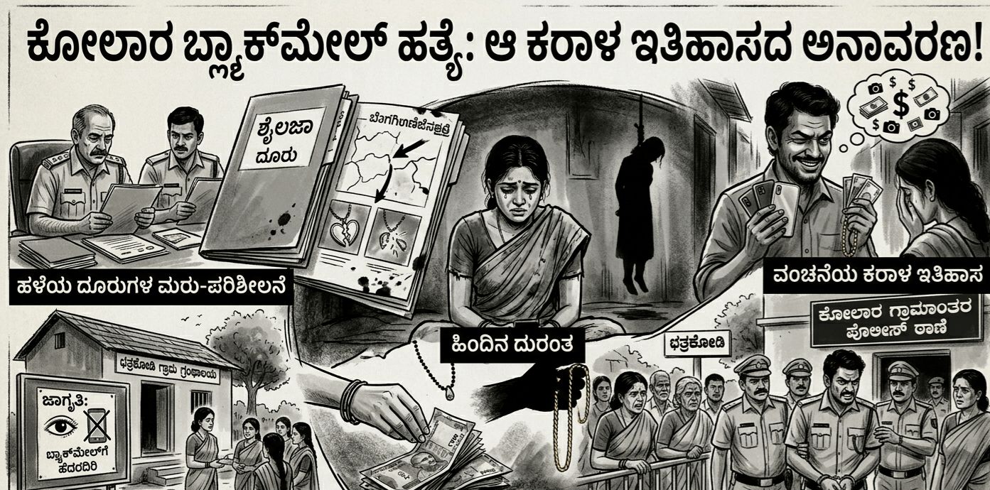 ಫೋಟೋ ವೈರಲ್ ಮಾಡುವುದಾಗಿ ಬೆದರಿಕೆ; ಕೋಲಾರದಲ್ಲಿ ಭೀಕರ ದುರಂತ..!