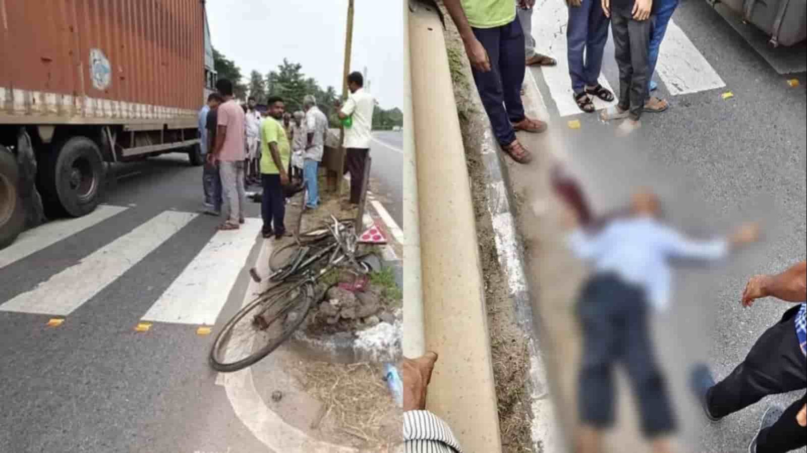 ಉಡುಪಿ: ಮಾಬುಕಳ ಸರ್ಕಲ್ನಲ್ಲಿ ಭೀಕರ ಅಪಘಾತ; ಲಾರಿ ಡಿಕ್ಕಿಗೆ ಸೈಕಲ್ ಸವಾರ ಸಾವು..!